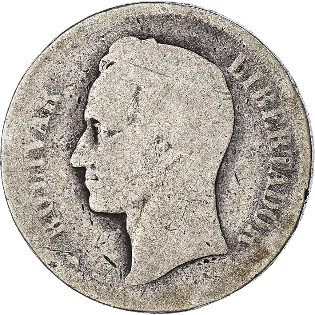 Moeda, Venezuela, Gram 10, 2 Bolivares, 1894, VG(8-10), Prata, KM:23