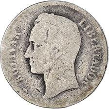 Moeda, Venezuela, Gram 10, 2 Bolivares, 1894, VG(8-10), Prata, KM:23