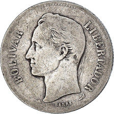 Coin, Venezuela, Gram 10, 2 Bolivares, 1900, VF(20-25), Silver, KM:23