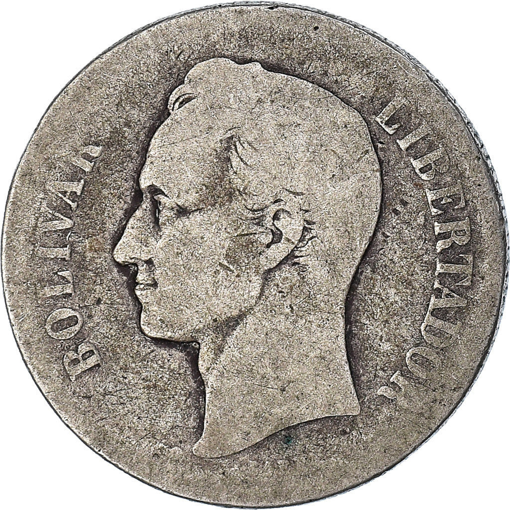 Moneta, Venezuela, Gram 10, 2 Bolivares, 1900, B, Argento, KM:23