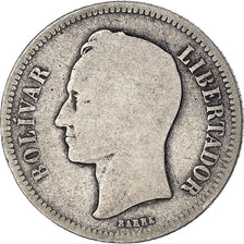 Coin, Venezuela, Gram 10, 2 Bolivares, 1902, F(12-15), Silver, KM:23