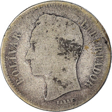 Coin, Venezuela, Gram 10, 2 Bolivares, 1903, VG(8-10), Silver, KM:23