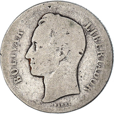 Coin, Venezuela, Gram 10, 2 Bolivares, 1904, F(12-15), Silver, KM:23