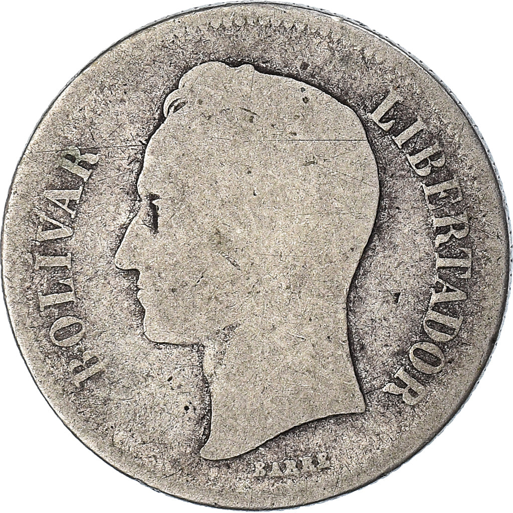 Moneta, Venezuela, Gram 10, 2 Bolivares, 1903, B, Argento, KM:23