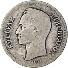 Moneta, Venezuela, Gram 10, 2 Bolivares, 1903, MB, Argento, KM:23