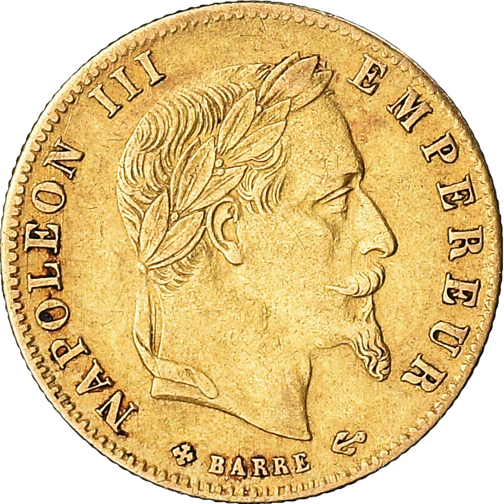 Coin, France, Napoleon III, 5 Francs, 1866, Strasbourg, EF(40-45), Gold
