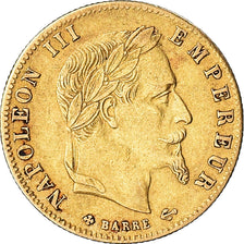 Coin, France, Napoleon III, 5 Francs, 1866, Strasbourg, EF(40-45), Gold