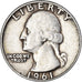Moneta, USA, Washington, Quarter, 1961, Denver, EF(40-45), Srebro, KM:164