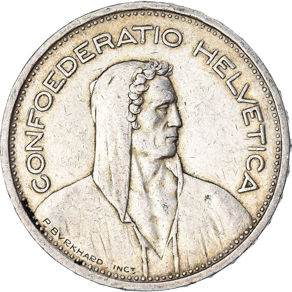 Coin, Switzerland, 5 Francs, 1953, Bern, EF(40-45), Silver, KM:40