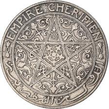 Coin, Morocco, Yusuf, Franc, 1921, bi-Bariz, Paris, EF(40-45), Nickel, KM:36.1
