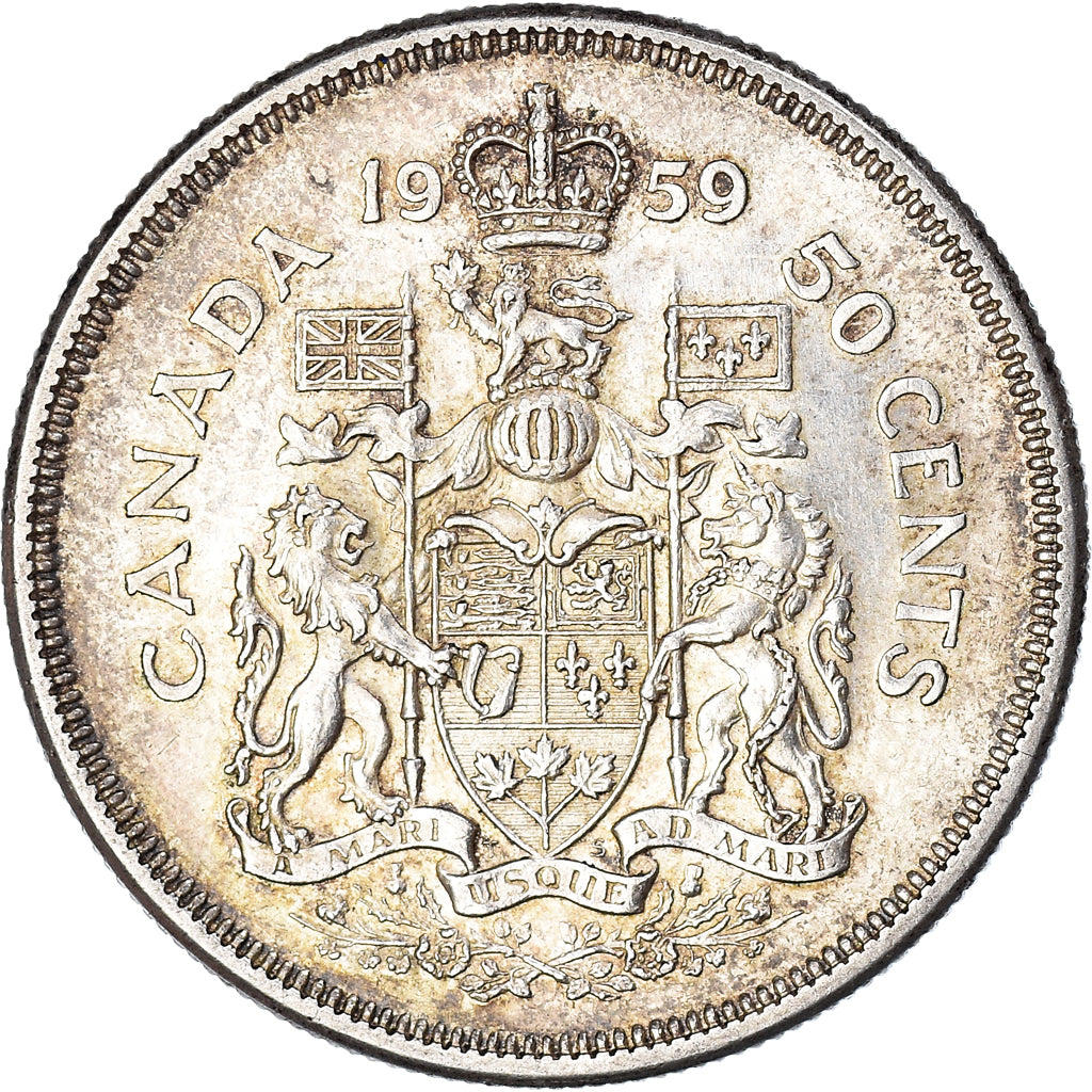 Monnaie, Canada, Elizabeth II, 50 Cents, 1959, Royal Canadian Mint, Ottawa