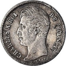 Moneda, Francia, Charles X, 1/4 Franc, 1830, Paris, BC+, Plata, KM:722.1