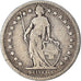 Coin, Switzerland, 2 Francs, 1874, Bern, VF(30-35), Silver, KM:21