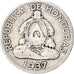Coin, Honduras, 50 Centavos, 1937, Philadelphia, U.S.A., VF(20-25), Silver