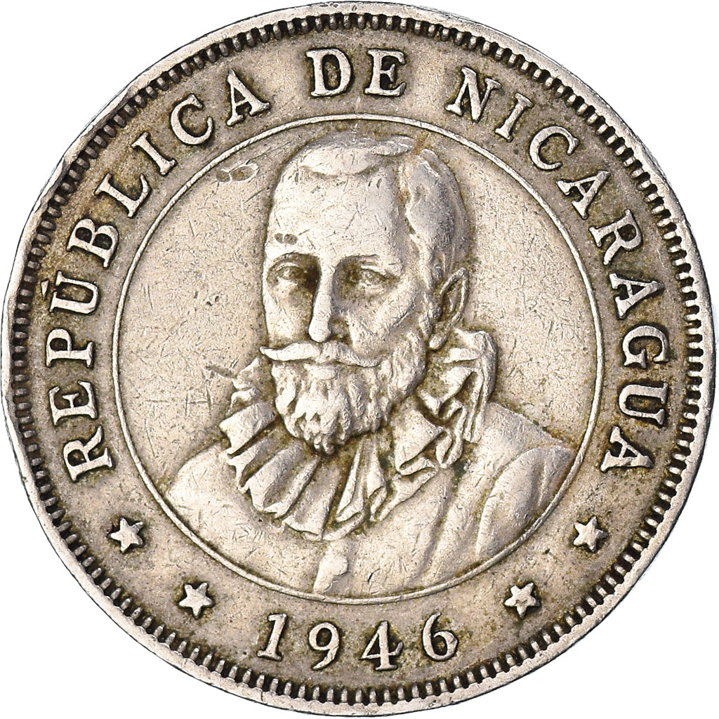 Coin, Nicaragua, 25 Centavos, 1846, EF(40-45), Copper-nickel, KM:18.1