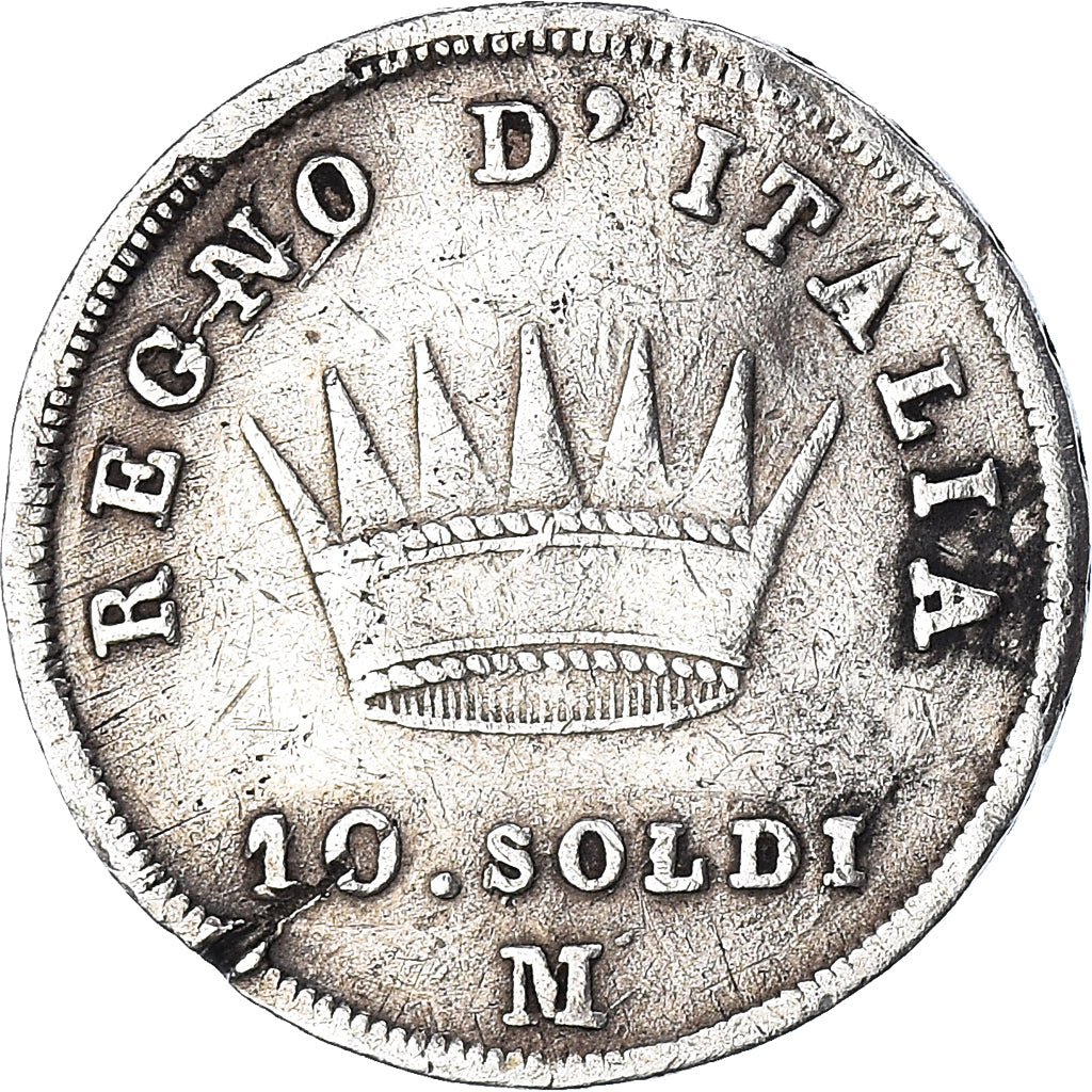Coin, ITALIAN STATES, KINGDOM OF NAPOLEON, Napoleon I, 10 Soldi, 1809, Milan