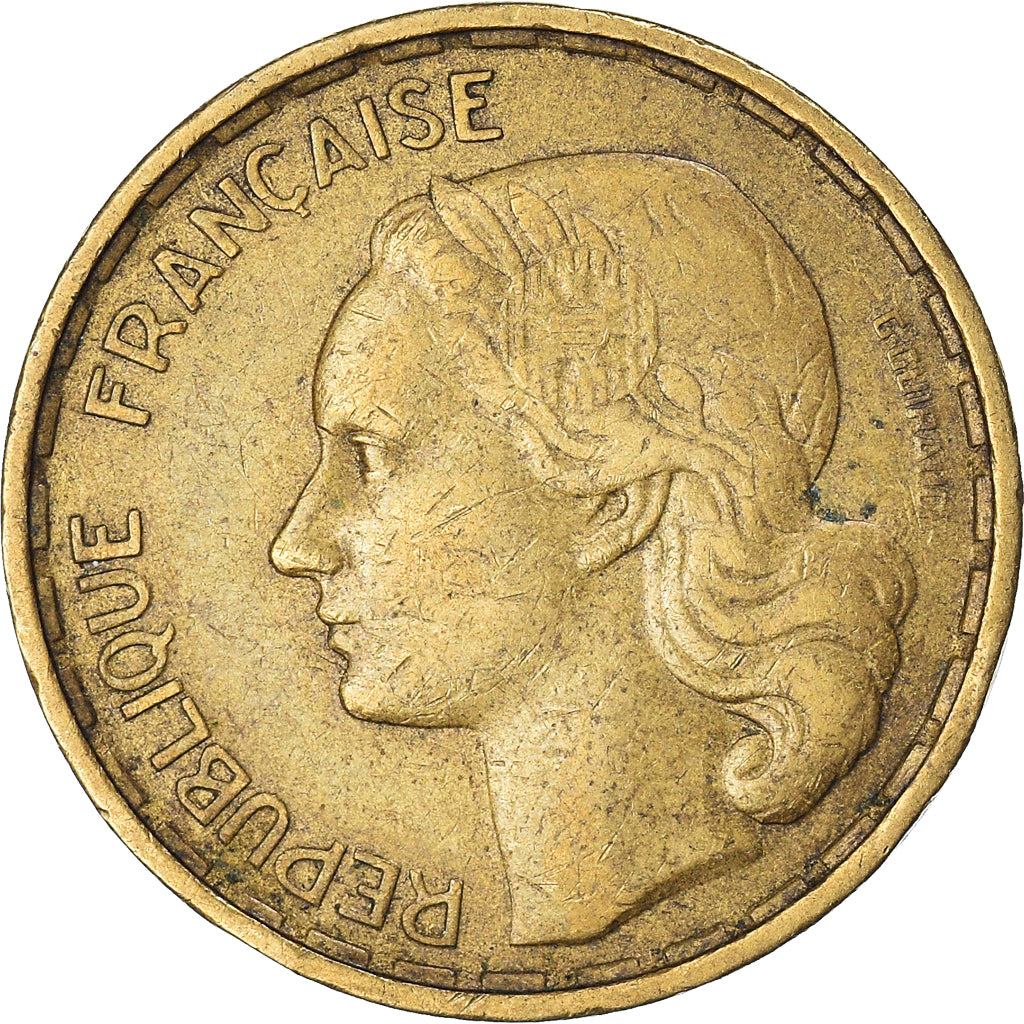 Coin, France, Guiraud, 50 Francs, 1951, Beaumont - Le Roger, EF(40-45)