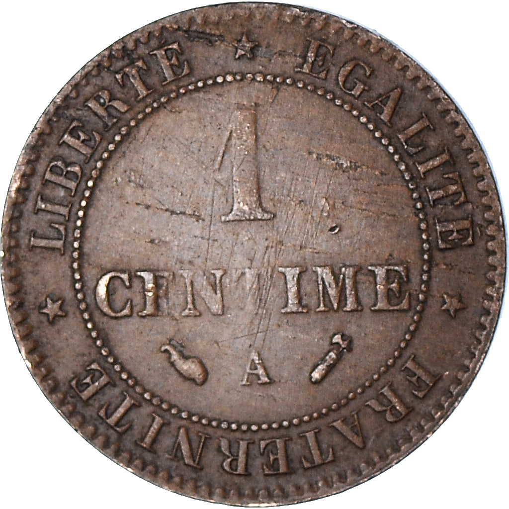 Coin, France, Cérès, Centime, 1896, Paris, AU(50-53), Bronze, KM:826.1