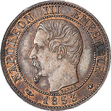 Münze, Frankreich, Napoleon III, Centime, 1853, Strasbourg, SS+, Bronze