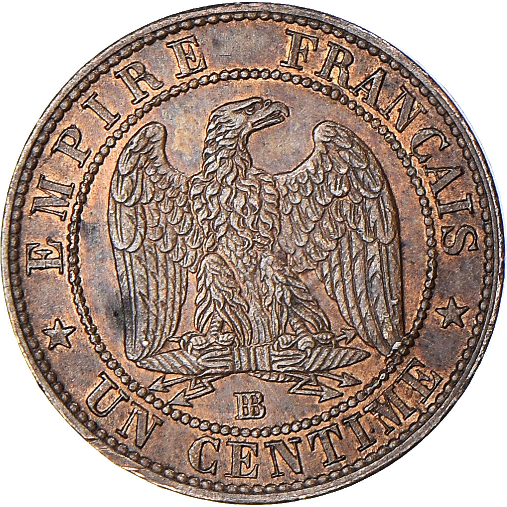 Münze, Frankreich, Napoleon III, Centime, 1853, Strasbourg, SS+, Bronze