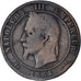 Moneda, Francia, Napoleon III, 10 Centimes, 1864, Bordeaux, BC, Bronce