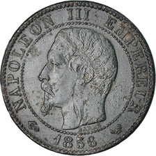 Coin, France, Napoleon III, 5 Centimes, 1856, Lille, VF(30-35), Bronze