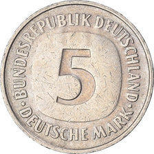 Moneda, ALEMANIA - REPÚBLICA FEDERAL, 5 Mark, 1977, Munich, MBC, Cobre -