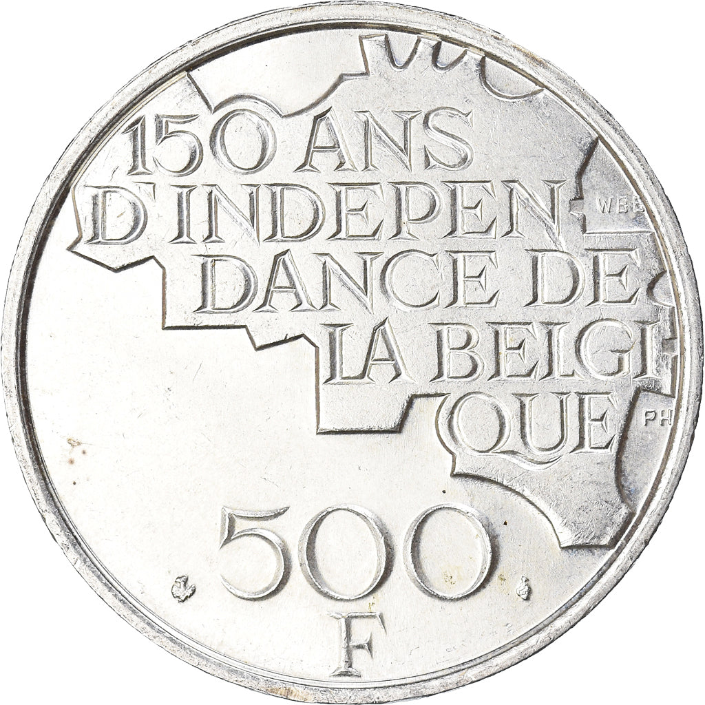 Münze, Belgien, Baudouin I, 500 Francs, 500 Frank, 1980, Brussels, VZ, Silver