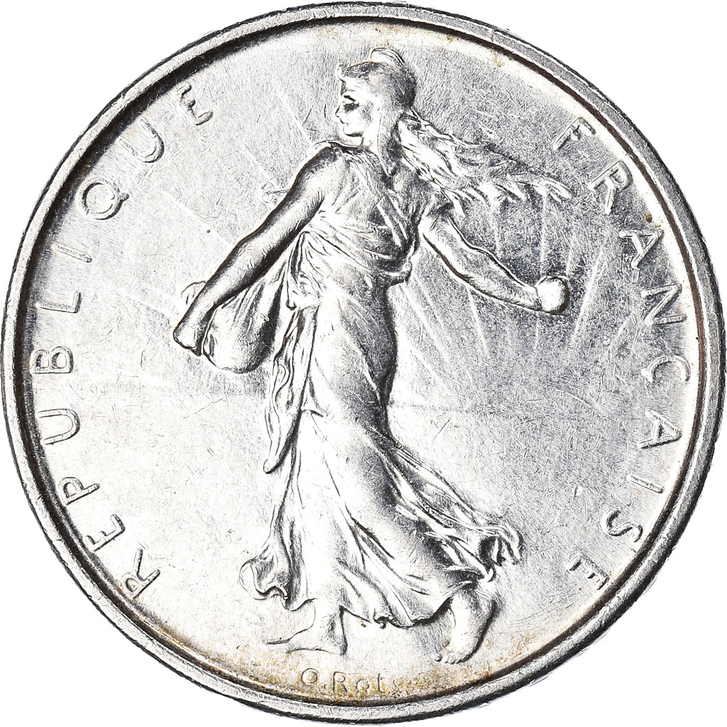 Munten, Frankrijk, Semeuse, 5 Francs, 1963, PR, Zilver, KM:926, Gadoury:770