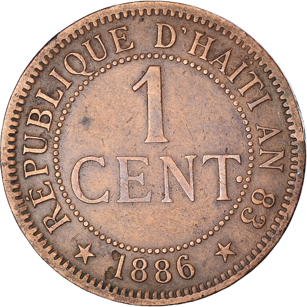 Moneda, Haití, Centime, 1886, MBC, Bronce, KM:48