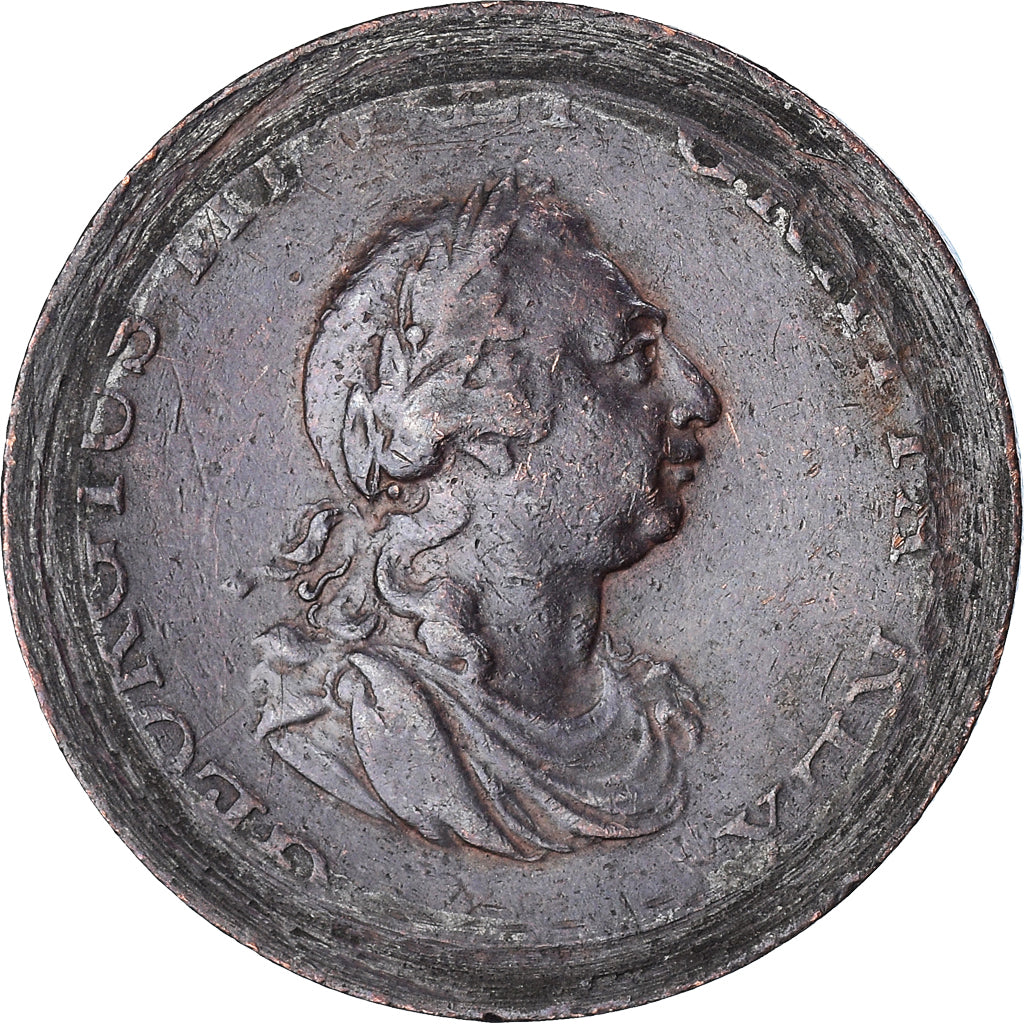 Coin, Great Britain, George III, 1/2 Penny, 1799, VF(20-25), Copper, KM:647