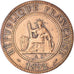 Moneta, INDOCINA FRANCESE, Cent, 1892, Paris, BB, Bronzo, KM:1, Lecompte:43