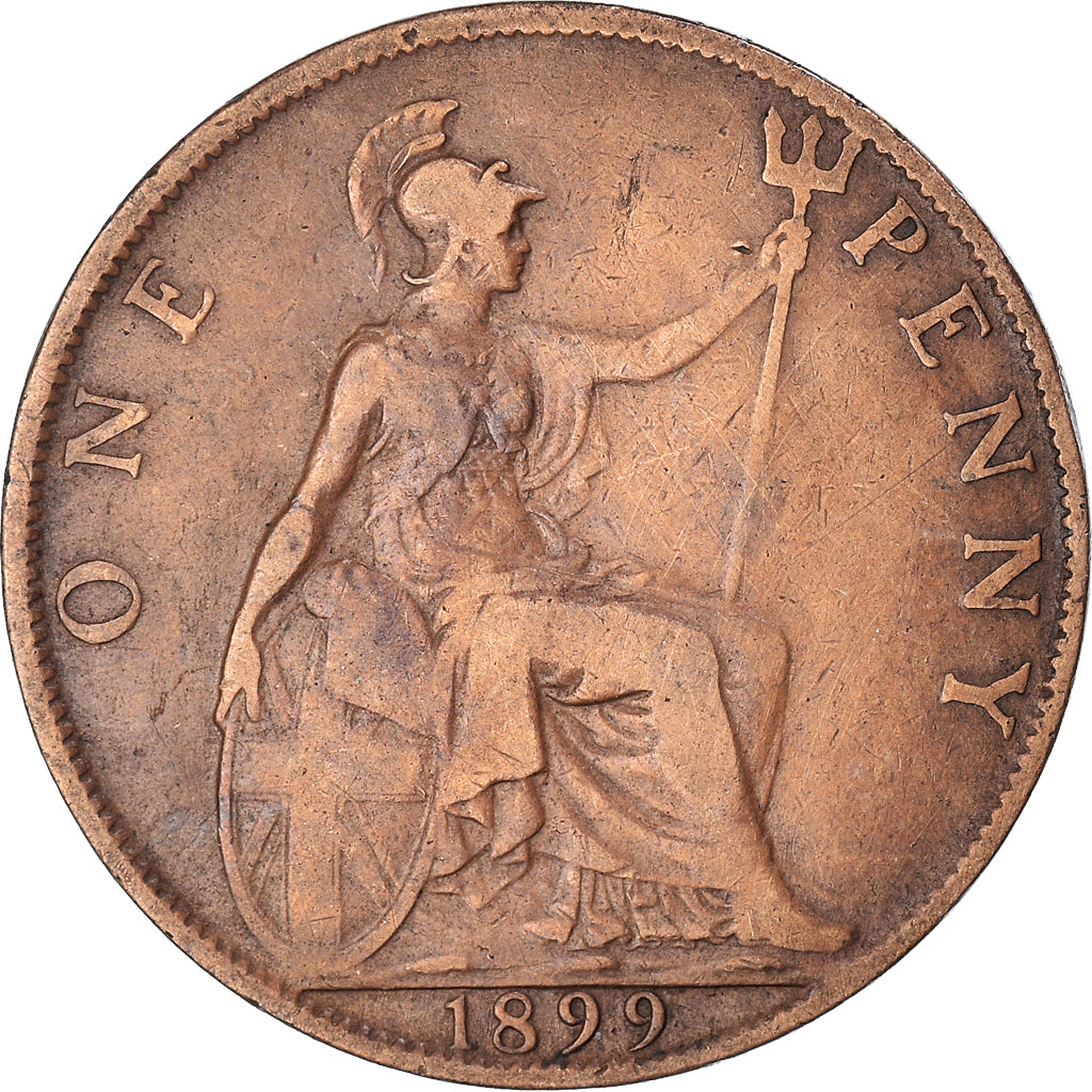 Coin, Great Britain, Victoria, Penny, 1899, VF(30-35), Bronze, KM:790