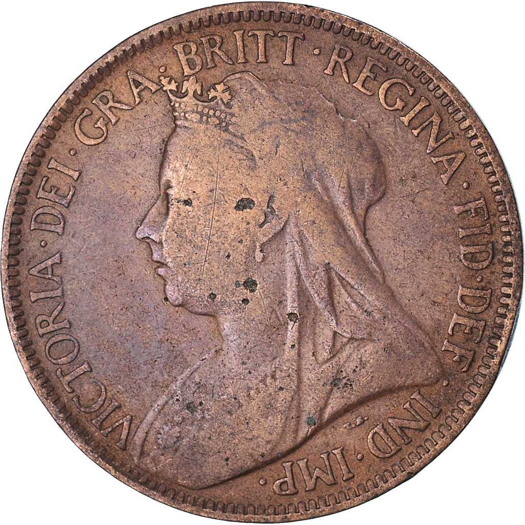 Coin, Great Britain, Victoria, 1/2 Penny, 1899, VF(20-25), Bronze, KM:789