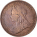 Coin, Great Britain, Victoria, 1/2 Penny, 1899, VF(20-25), Bronze, KM:789