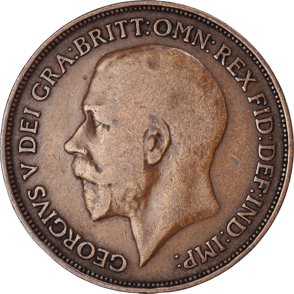 Coin, Great Britain, George V, Penny, 1914, VF(30-35), Bronze, KM:810