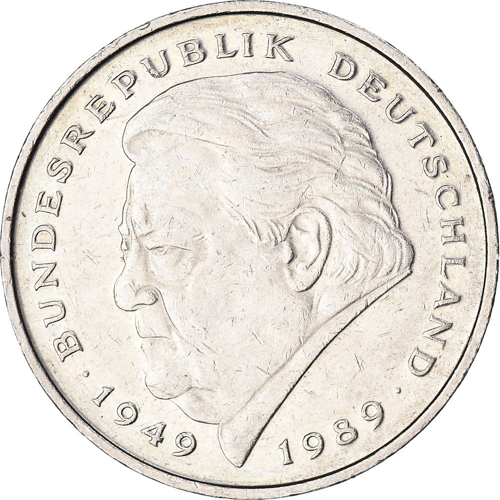 Moneta, GERMANIA - REPUBBLICA FEDERALE, 2 Mark, 1992, Berlin, BB+, Nichel