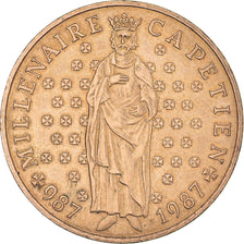 Monnaie, France, Hugues Capet, 10 Francs, 1987, TTB+, Nickel-Bronze