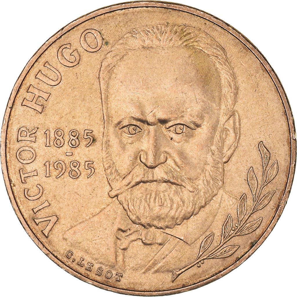 Moneta, Francja, Victor Hugo, 10 Francs, 1985, Tranche A, AU(50-53)