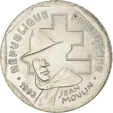 Moneta, Francja, Jean Moulin, 2 Francs, 1993, AU(50-53), Nikiel, KM:1062