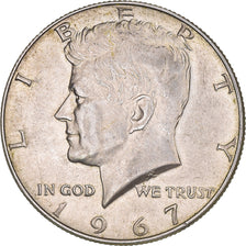 Moneda, Estados Unidos, Kennedy, Half Dollar, 1967, Philadelphia, MBC+, Plata