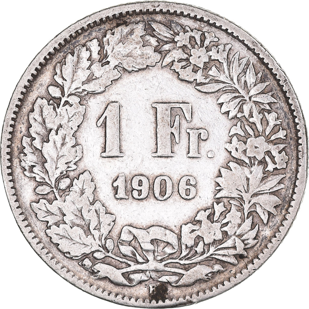 Coin, Switzerland, Franc, 1906, Bern, VF(30-35), Silver, KM:24