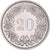 Moneta, Szwajcaria, 20 Rappen, 1979, Bern, Proof, MS(63), Miedź-Nikiel, KM:29a