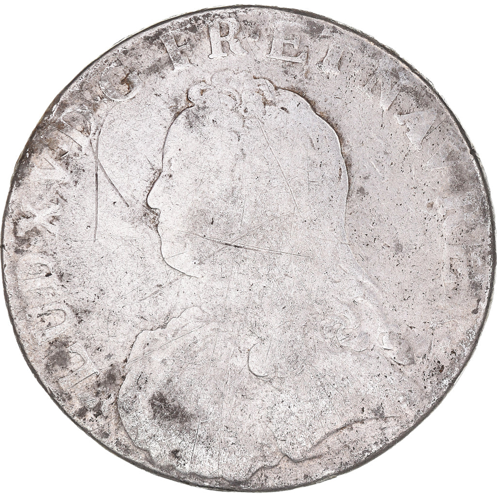 Moneda, Francia, Louis XV, Ecu aux branches d'olivier, 1734, Orléans, BC