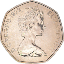 Coin, Great Britain, Elizabeth II, 50 New Pence, 1972, MS(64), Copper-nickel