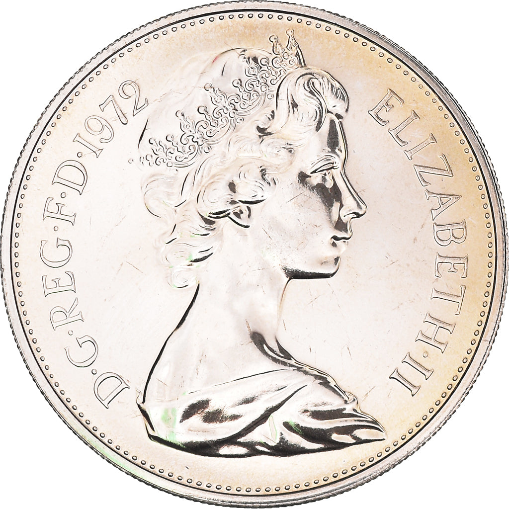 Coin, Great Britain, Elizabeth II, 10 New Pence, 1972, MS(64), Copper-nickel