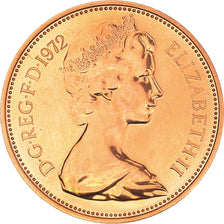 Münze, Großbritannien, Elizabeth II, 2 New Pence, 1972, UNZ+, Bronze, KM:916
