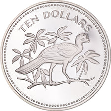 Moneta, Belize, 10 Dollars, 1974, Franklin Mint, Proof, SPL+, Argento, KM:45a