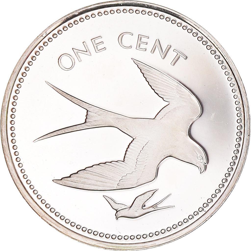 Munten, Belize, Cent, 1974, Franklin Mint, Proof, UNC, Zilver, KM:38a