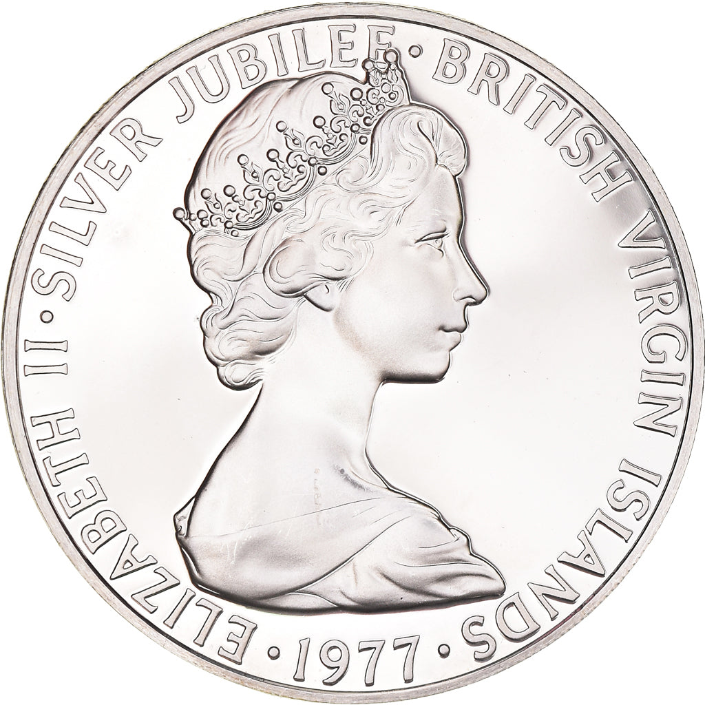 Monnaie, Îles Vierges britanniques, Elizabeth II, 50 Cents, 1977, Franklin